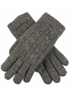 Women's Cable Knit Gloves -Dents 6 3186 20charcoal 2037a846 c2e6 475b aea5 255be43682b1
