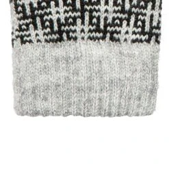Women’s Jacquard Knitted Gloves With Hash Symbol Pattern -Dents 6 3275 Black Dove Grey 4
