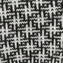Women’s Jacquard Knitted Gloves With Hash Symbol Pattern -Dents 6 3275 Black Dove Grey 7