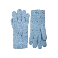Women’s Cable Knit Gloves With Marl Yarn -Dents 6 3278 Corn Blue 1
