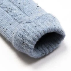 Women’s Cable Knit Gloves With Marl Yarn -Dents 6 3278 Corn Blue 8