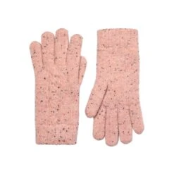 Women’s Cable Knit Gloves With Marl Yarn -Dents 6 3278 Powder Pink 1