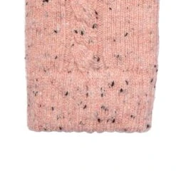 Women’s Cable Knit Gloves With Marl Yarn -Dents 6 3278 Powder Pink 4