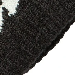 Women’s Jacquard Knitted Gloves With Dogtooth Pattern -Dents 6 3282 Black Winter White 9