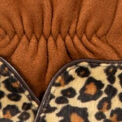 Women’s Touchscreen Velour-Lined Faux Suede Gloves With Faux Fur Leopard Print Cuffs 25 Women’s Touchscreen Velour-Lined Faux Suede Gloves With Faux Fur Leopard Print Cuffs -Dents 6 4276 Cognac 7