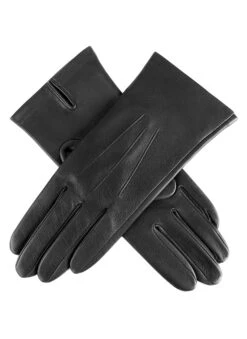 Women's Three-Point Leather Gloves -Dents 7 0010 Black 461eb750 1aa0 49a7 8068 2a84c2e8c9ab