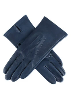Women's Three-Point Leather Gloves -Dents 7 0010 Navy 3bbb0f8d 58fd 4a29 a674 2458d48d0ebe