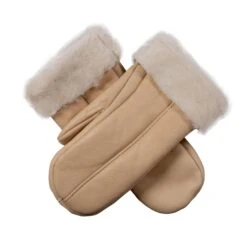 Women's Sheepskin Mittens 29 Women's Sheepskin Mittens -Dents 7 1060 Camel Nappa