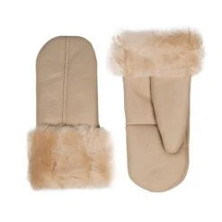 Women's Sheepskin Mittens 30 Women's Sheepskin Mittens -Dents 7 1060 Camel Nappa 1