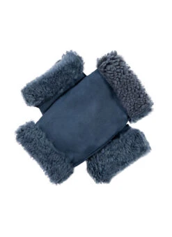 Women's Fingerless Sheepskin Mittens -Dents 7 1073 Denim Navy