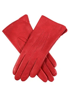 Women's Three-Point Lined Imitation Peccary Leather Gloves -Dents 7 1109 Berry 4bade3e7 bb9c 4214 a5d7 80bd2e27e4d1