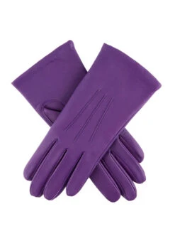 Women's Three-Point Lined Leather Gloves 28 Women's Three-Point Lined Leather Gloves -Dents 7 1125 amethyst