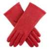 Women's Three-Point Lined Leather Gloves -Dents 7 1125 berry