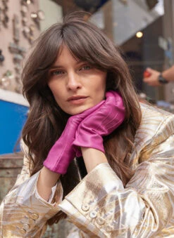 Women's Three-Point Lined Leather Gloves 38 Women's Three-Point Lined Leather Gloves -Dents 7 1125 hot pink ddb3a7ae 1472 4112 bbbf 060a646060e0