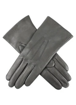 Women's Three-Point Cashmere-Lined Leather Gloves -Dents 7 1134 Charcoal 0caeb535 5402 4464 8c32 48dc6e74b6d4