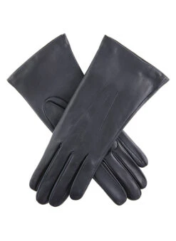 Women's Three-Point Cashmere-Lined Leather Gloves -Dents 7 1134 Navy ee7274f9 2cc9 4c24 8d44 2f97789948a5