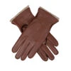 Women’s Three-Point Cashmere-Lined Deerskin Leather Gloves With Cashmere Cuffs -Dents 7 1137 Walnut