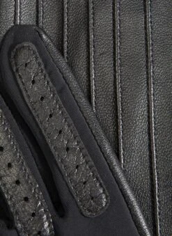 Women's Half Silk-Lined Leather And Elastane Gloves -Dents 7 2152 20black 204 c7d285f5 777d 4e98 a91b d470fdd42df8