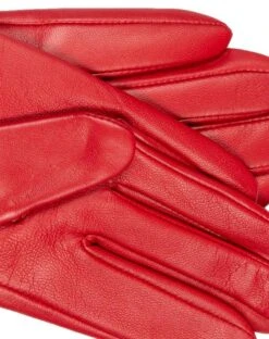 Women's Lined Leather Gloves With Studs And Heart Pendant -Dents 7 2446 berry 1