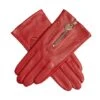 Women's Lined Leather Gloves With Studs And Heart Pendant -Dents 7 2446 berry