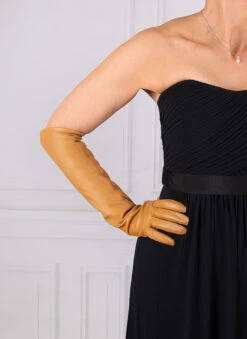 Women's Single-Point Long Above-Elbow Lined Leather Gloves 41 Women's Single-Point Long Above-Elbow Lined Leather Gloves -Dents 7 2460 saddle a6fb5bcd 65fe 481d b0b2 484661656883