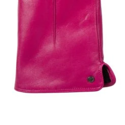 Women’s Touchscreen Single-Point Faux Fur-Lined Leather Gloves -Dents 7 2461 Fuchsia 4