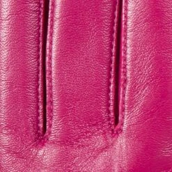 Women’s Touchscreen Single-Point Faux Fur-Lined Leather Gloves -Dents 7 2461 Fuchsia 6