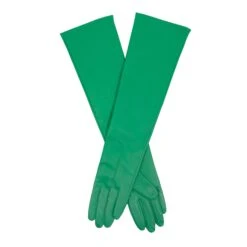 Women's Single-Point Long Above-Elbow Lined Leather Gloves 24 Women's Single-Point Long Above-Elbow Lined Leather Gloves -Dents 7 2640 Emerald