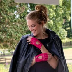 Women’s Fingerless Leather Driving Gloves -Dents 7 3007 Fuchsia 5d7586cb c733 4ab0 afa8 a14931998023