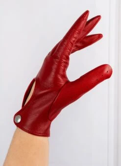 Women's Leather Driving Gloves -Dents 7 3008 Berry 3