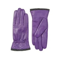 Women’s Wool-Lined Leather Gloves With Quilted Cuffs And Bow 37 Women’s Wool-Lined Leather Gloves With Quilted Cuffs And Bow -Dents 7 5021 Amethyst 1 c4bf3a2e 5b52 40ce a946 da49fc9140e8