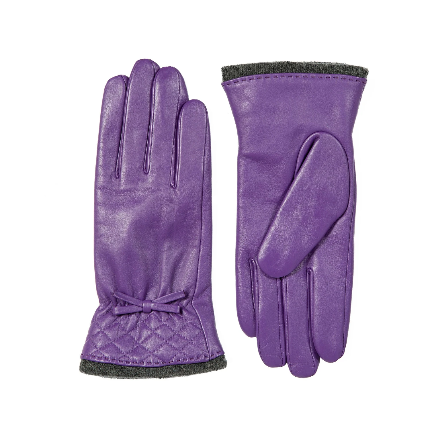 Women’s Wool-Lined Leather Gloves With Quilted Cuffs And Bow 18 Women’s Wool-Lined Leather Gloves With Quilted Cuffs And Bow - Image 16