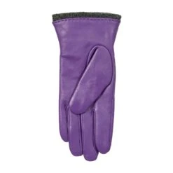Women’s Wool-Lined Leather Gloves With Quilted Cuffs And Bow 40 Women’s Wool-Lined Leather Gloves With Quilted Cuffs And Bow -Dents 7 5021 Amethyst 3