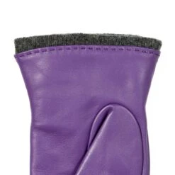 Women’s Wool-Lined Leather Gloves With Quilted Cuffs And Bow 41 Women’s Wool-Lined Leather Gloves With Quilted Cuffs And Bow -Dents 7 5021 Amethyst 5