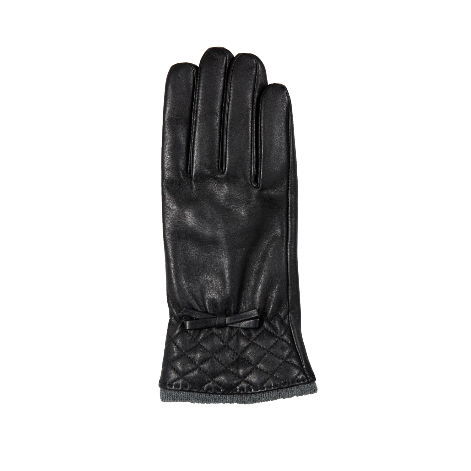 Women’s Wool-Lined Leather Gloves With Quilted Cuffs And Bow 9 Women’s Wool-Lined Leather Gloves With Quilted Cuffs And Bow - Image 7