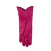 Women’s Wool-Lined Leather Gloves With Buttons And Piping -Dents 7 5023 Fuchsia Black 3