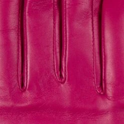 Women’s Wool-Lined Leather Gloves With Buttons And Piping -Dents 7 5023 Fuchsia Black 6