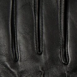 Women’s Three-Point Wool Blend-Lined Leather Gloves With Knitted Cuffs -Dents 7 5025 Black Charcoal 6