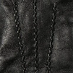 Women’s Three-Point Wool Blend-Lined Leather Gloves With Knitted Cuffs -Dents 7 5025 Black Charcoal 7