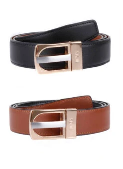 Men's Reversible Leather Belt 11 Men's Reversible Leather Belt -Dents 8 1065BlackTan2