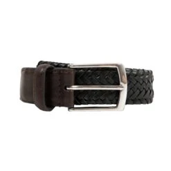 Men's Woven Leather Belt -Dents 8 4031 Black Brown Incorrect Stock
