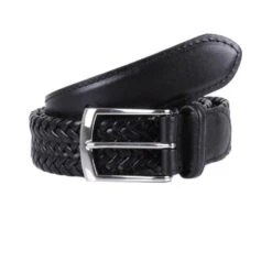 Men's Woven Leather Belt