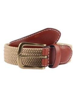 Men's Woven Stretch Belt -Dents 8 4053 20beige