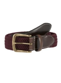 Men's Woven Stretch Belt -Dents 8 4053 20burgundy