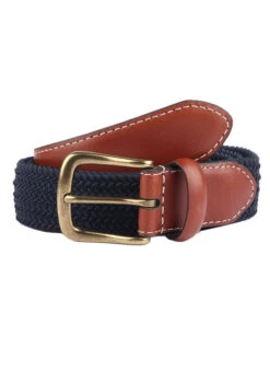 Men's Woven Stretch Belt -Dents 8 4053 20navy