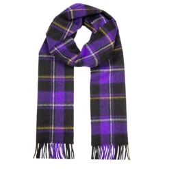 Heritage Bold Check Cashmere Scarf With Tassels 27 Heritage Bold Check Cashmere Scarf With Tassels -Dents CASHMERE SCARF IN NIGHTSHADE
