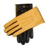 Men's The Suited Racer Touchscreen Three-Point Leather Gloves -Dents MENS TOUCHSCREEN LEATHER GLOVES CORK BLACK