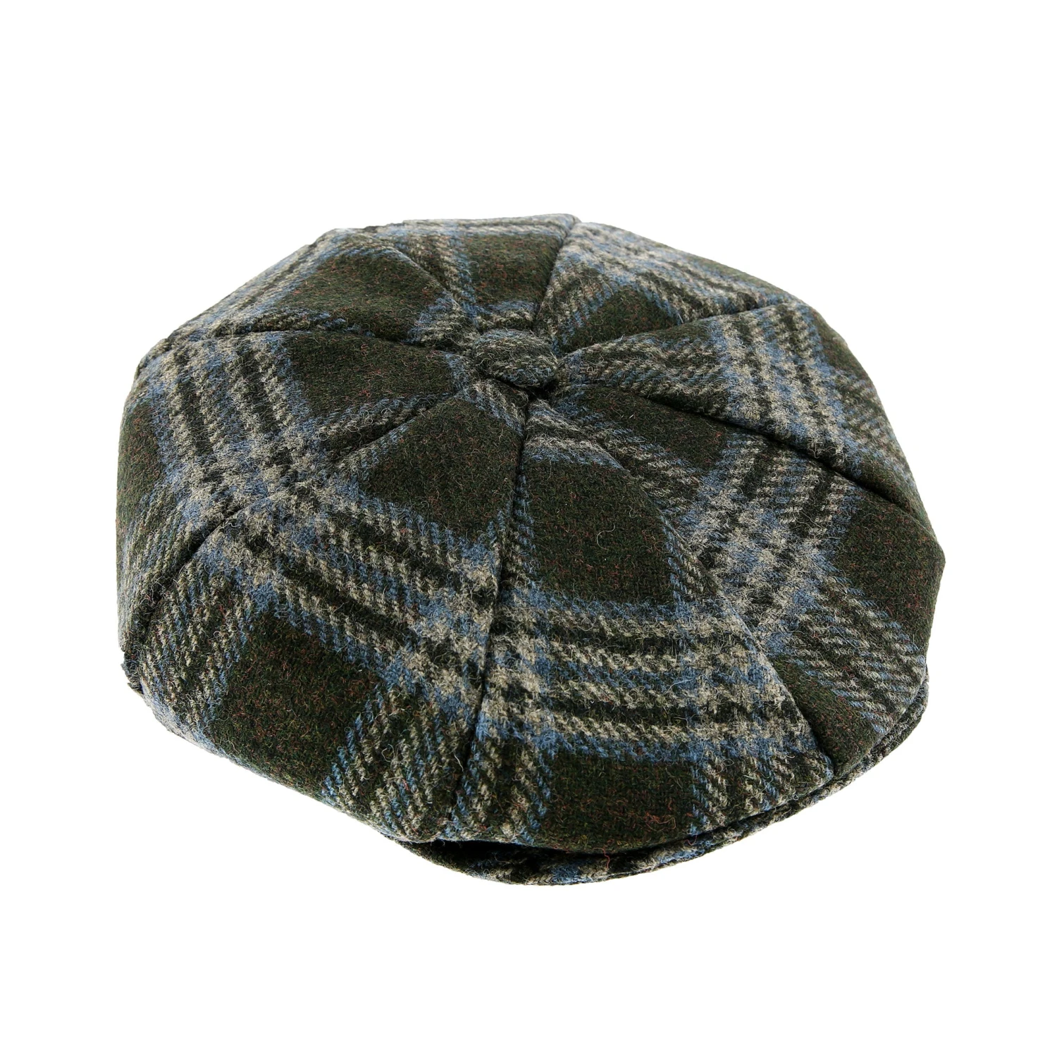 Men's Abraham Moon Check Tweed Newsboy Cap 12 Men's Abraham Moon Check Tweed Newsboy Cap - Image 10