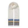 Women’s Jacquard Fair Isle Knitted Scarf -Dents WOMENS KNITTED SCARF COBALT OCHRE