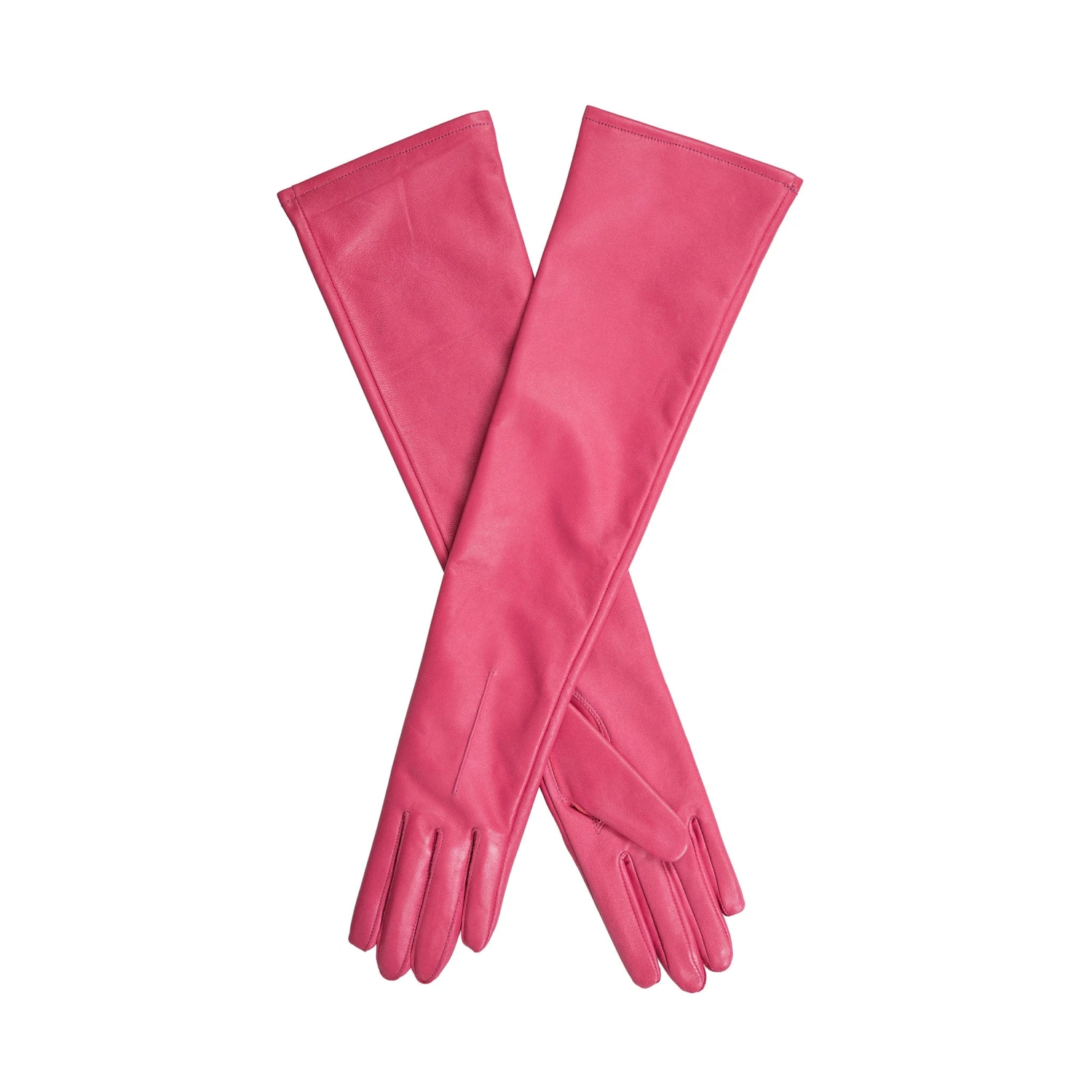 Women's Single-Point Long Above-Elbow Lined Leather Gloves 3 Women's Single-Point Long Above-Elbow Lined Leather Gloves